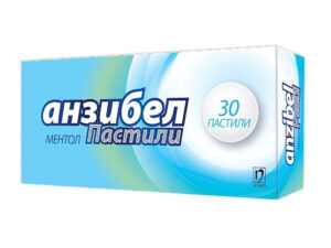 Anzibel ментол пастили за грло, 30 пастили